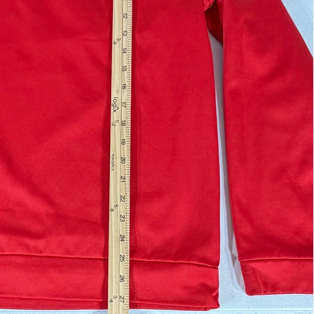 Nike Fleece Pullover XL Red Dri-FIT 1/4 Zip Athletic Activewear Performance READ
